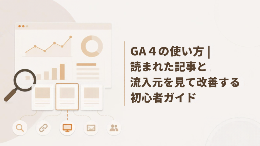 GA4の使い方|読まれた記事と流入元を見て改善する初心者ガイド